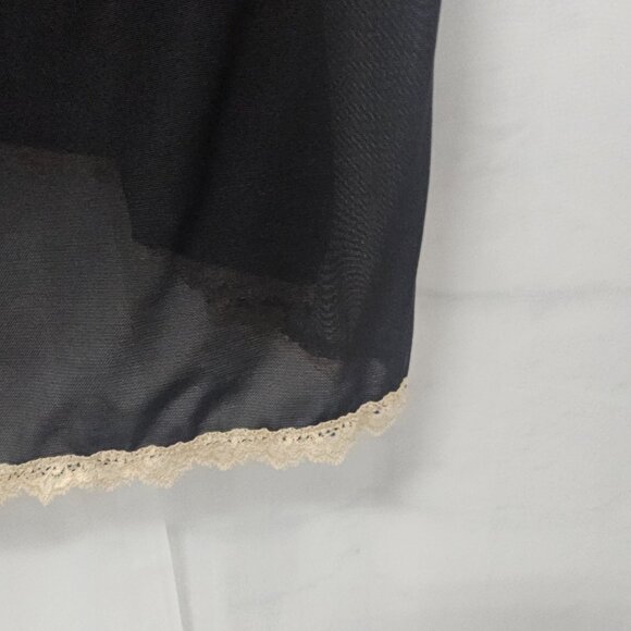 Icollection Tank Y2K babydoll Fairy Whimsigoth Lace Black Beige 3X - Picture 3 of 10